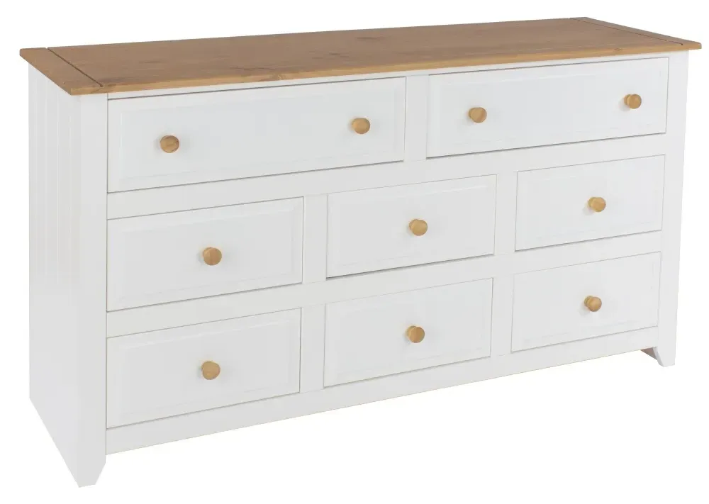 Crockett Wide Chest of Drawers - White