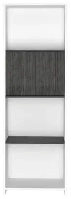Davis Bookcase - White, Grey Oak Effect image