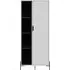 Davis Display Cabinet - White, Grey Oak Effect