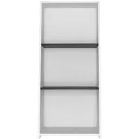 Davis Low Bookcase - White, Grey Oak Effect