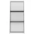 Davis Low Bookcase - White, Grey Oak Effect
