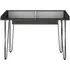 Davis Office Desk - Black, Grey Oak Effect