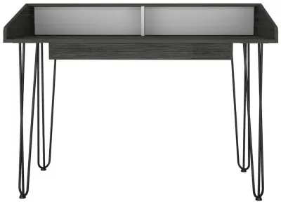 Davis Office Desk - Black, Grey Oak Effect image