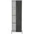 Davis Tall Display Cabinet - White, Grey Oak Effect
