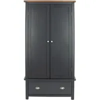 Denton 2 Door Wardrobe with Drawer - Blue