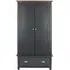 Denton 2 Door Wardrobe with Drawer - Blue