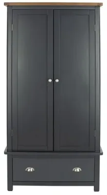 Denton 2 Door Wardrobe with Drawer - Blue