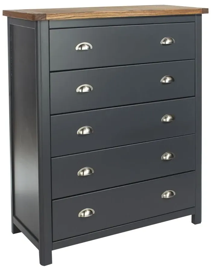 Denton 5 Drawer Chest - Blue