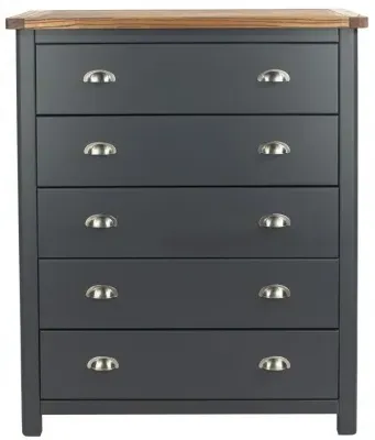 Denton 5 Drawer Chest - Blue