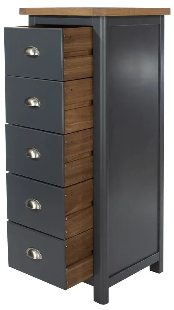 Denton 5 Drawer Tall Chest - Blue