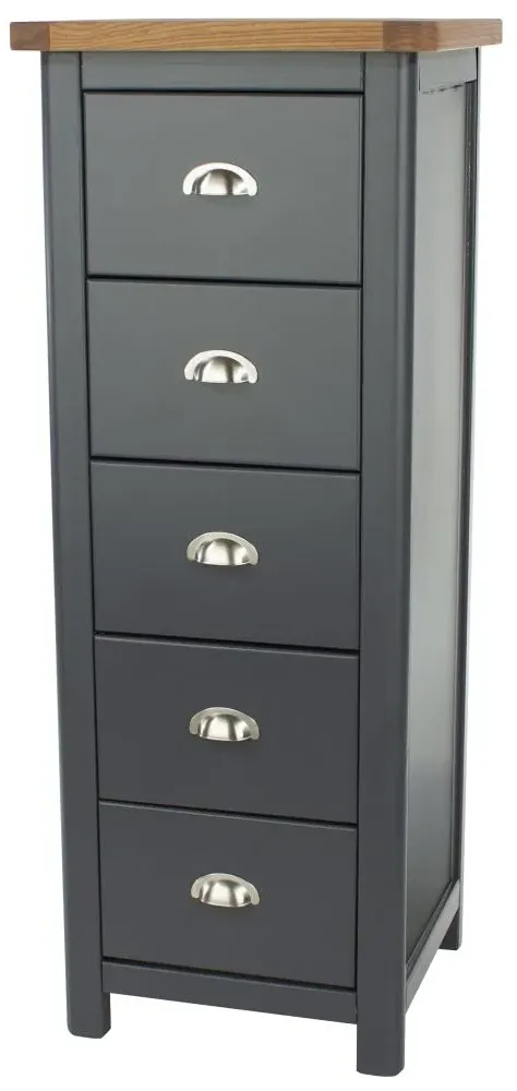 Denton 5 Drawer Tall Chest - Blue