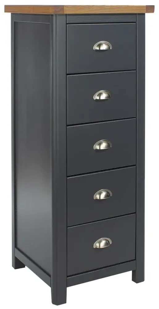 Denton 5 Drawer Tall Chest - Blue