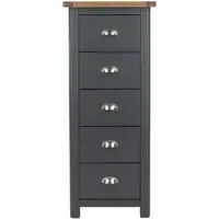 Denton 5 Drawer Tall Chest - Blue