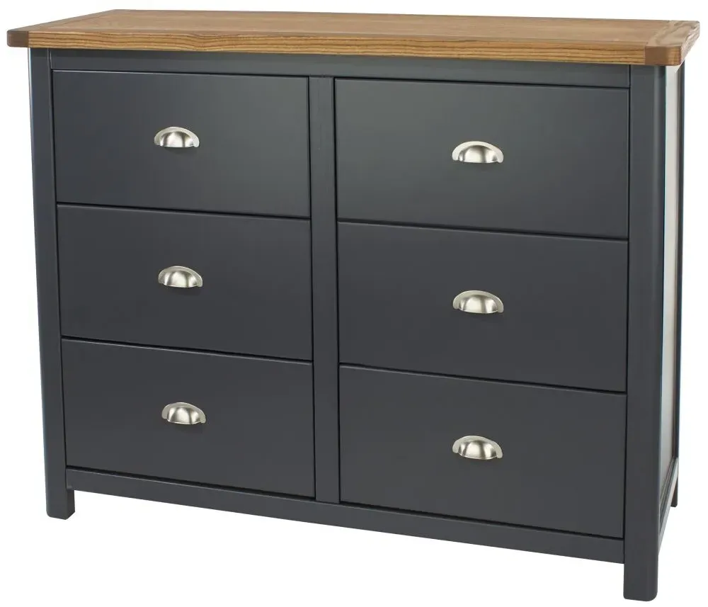 Denton 6 Drawer Wide Chest - Blue