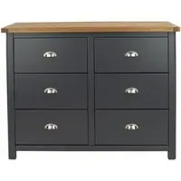 Denton 6 Drawer Wide Chest - Blue
