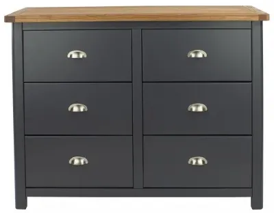 Denton 6 Drawer Wide Chest - Blue