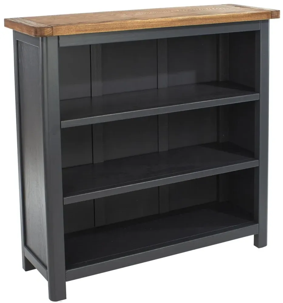 Dunkeld 2 Shelf Low Bookcase - Blue