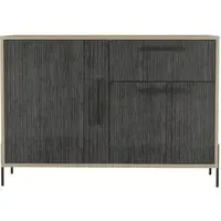Hanwell 2 Door Small Sideboard - Grey, Wood Effect