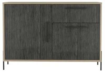 Hanwell 2 Door Small Sideboard - Grey, Wood Effect image