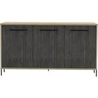 Hanwell 3 Door Sideboard - Grey, Wood Effect