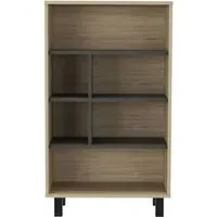 Hanwell Display Bookcase - Carbon Grey, Wood Effect