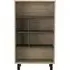 Hanwell Display Bookcase - Carbon Grey, Wood Effect