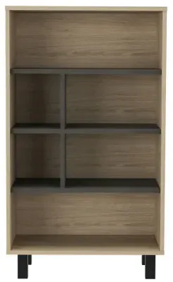 Hanwell Display Bookcase - Carbon Grey, Wood Effect image