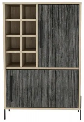 Hanwell Drink Cabinet - Grey, Wood Effect