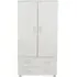 Lorain 2 Door 2 Drawer Wardrobe - White, High Gloss