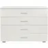 Lorain 4 Drawer Low Chest - White