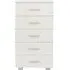 Lorain 5 Drawer Narrow Chest - White