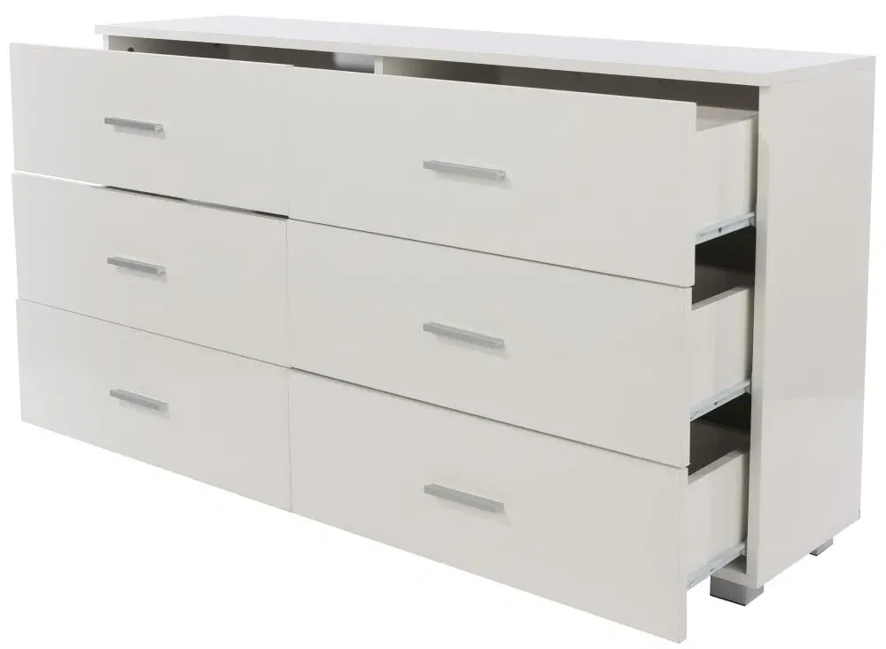 Lorain 6 Drawer Wide Chest - White