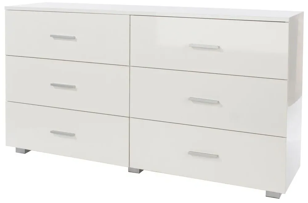 Lorain 6 Drawer Wide Chest - White