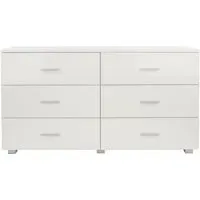 Lorain 6 Drawer Wide Chest - White
