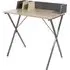 Lyon Oak Study Desk with X Metal Legs - Oak, Grey