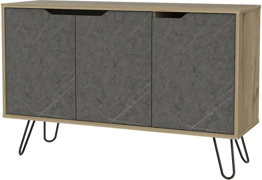 Morton Medium Sideboard with Hairpin Legs - Grey