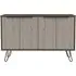 Navarro Medium Sideboard with Hairpin Legs - Grey, Oak Effect