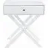 Ozark 1 Drawer Bedside Cabinet with X Legs - White