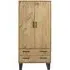 Tensas 2 Door 2 Drawer Wardrobe with U Legs - Oak Effect