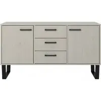 Tensas 2 Door Medium Sideboard with Black U Legs - Grey