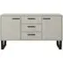Tensas 2 Door Medium Sideboard with Black U Legs - Grey