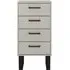 Tensas 4 Drawer Narrow Chest with U Legs - Grey