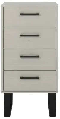 Tensas 4 Drawer Narrow Chest with U Legs - Grey image