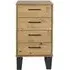 Tensas 4 Drawer Narrow Chest with U Legs - Oak Effect