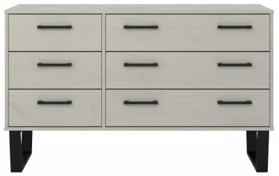 Tensas 6 Drawer Wide Chest with U Legs - Grey image