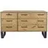 Tensas 6 Drawer Wide Chest with U Legs - Oak Effect
