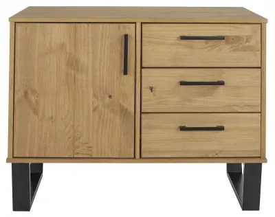 Tensas 90cm Small Sideboard with U Legs - Oak Effect