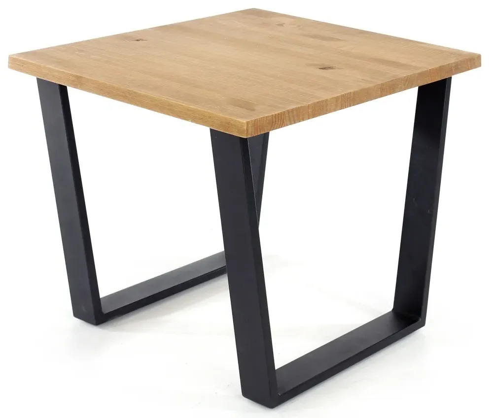 Tensas Lamp Table - Oak Effect, Black