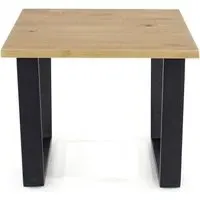 Tensas Lamp Table - Oak Effect, Black