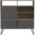 Valley Medium Sideboard with Hairpin Legs - Grey